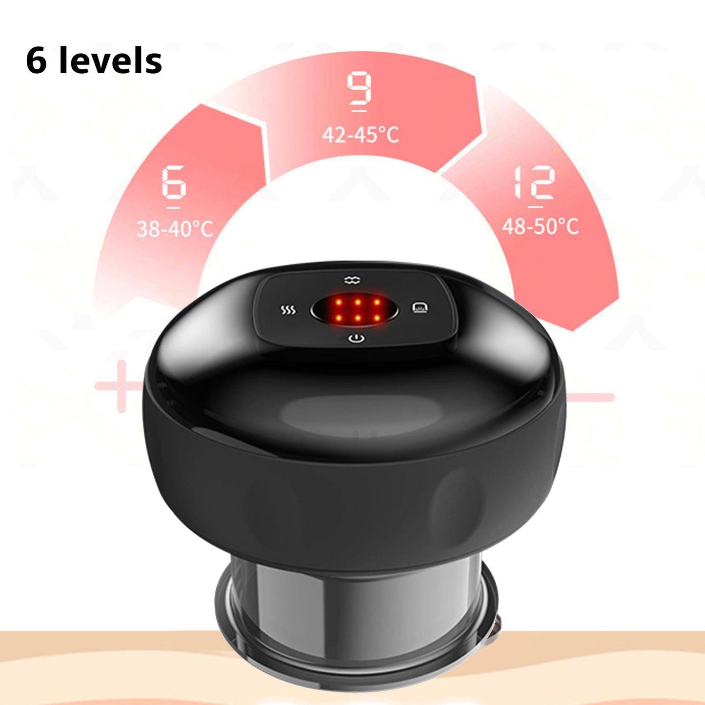 Electric Cupping Scraping Massager Heating Handheld Body Massager for Body