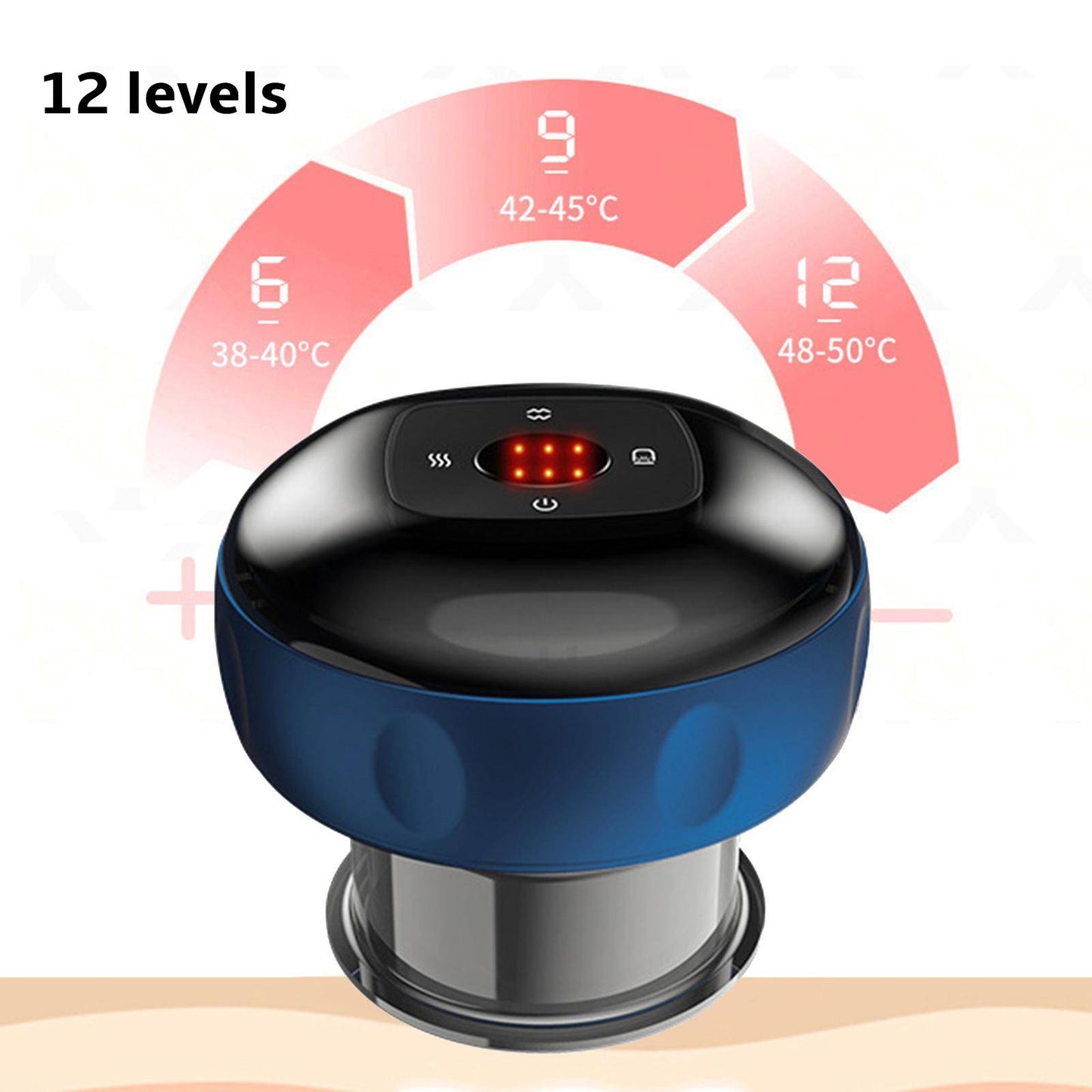 Electric Cupping Scraping Massager Heating Handheld Body Massager for Body