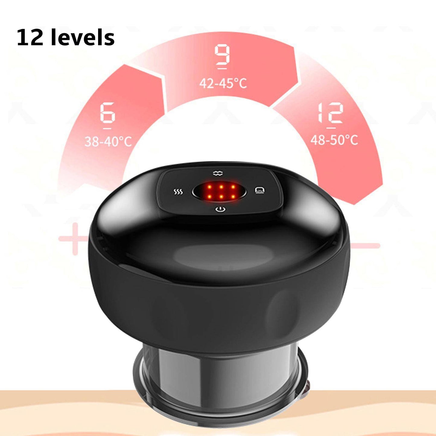 Electric Cupping Scraping Massager Heating Handheld Body Massager for Body